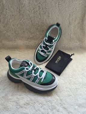 NWT Maje "Dream Tomorrow" Green Chunky Sneakers - Size 9 Womens